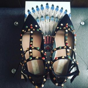 Valentino rock stud flats